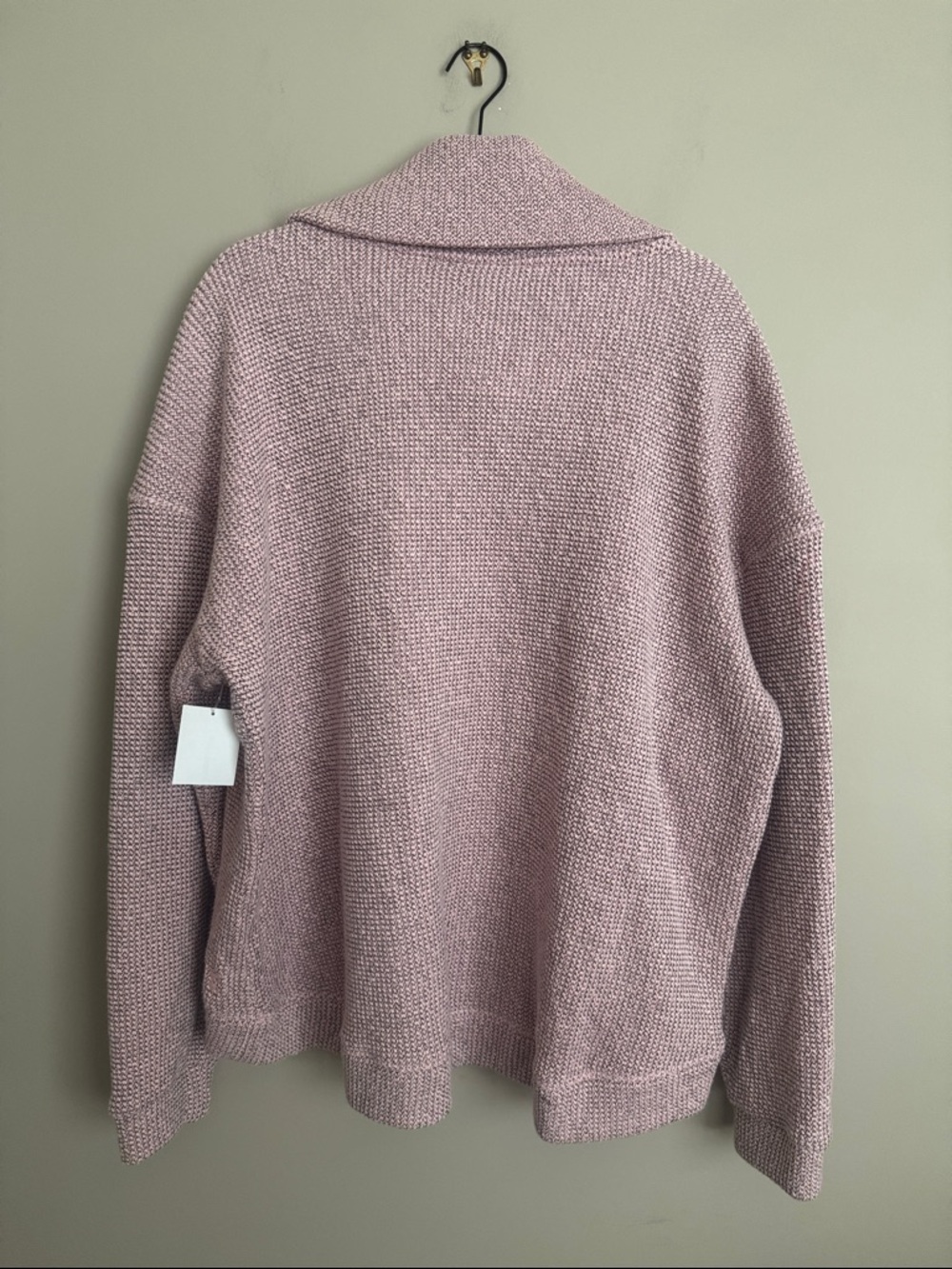 NWT- Sweaty Betty Restful Boucle Half Zip Sweatshirt, Misty Rose Pink, US10 - Picture 9 of 12